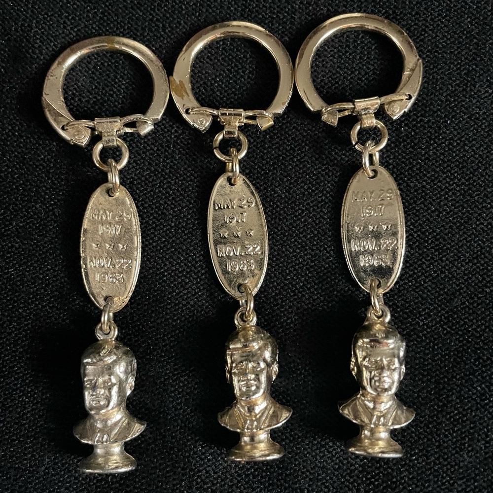 Vintage John F Kennedy 1917-1963  Key Chain Set of 3